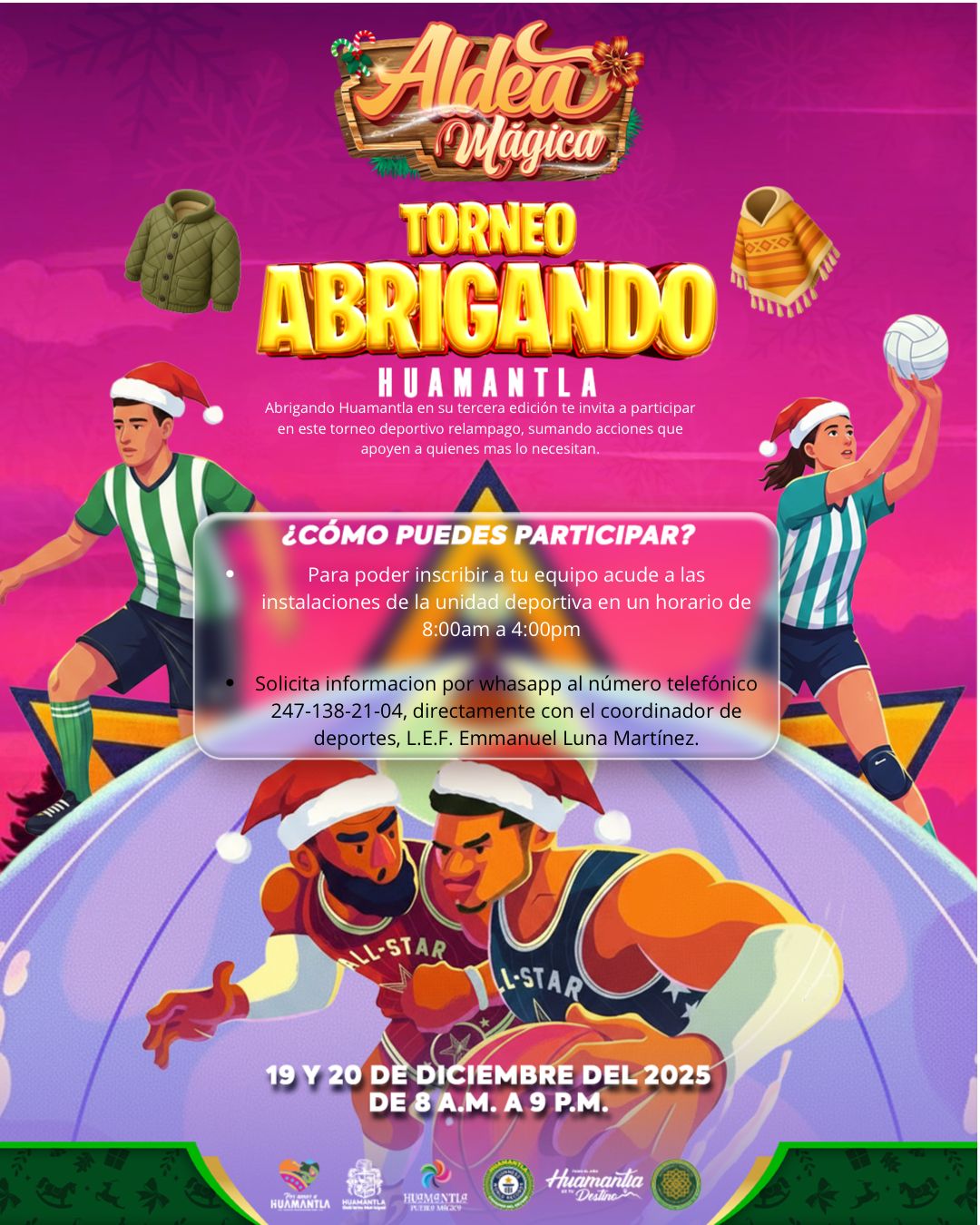 Ayuntamiento de Huamantla invita a participar en el torneo solidario ‘Abrigando Huamantla’